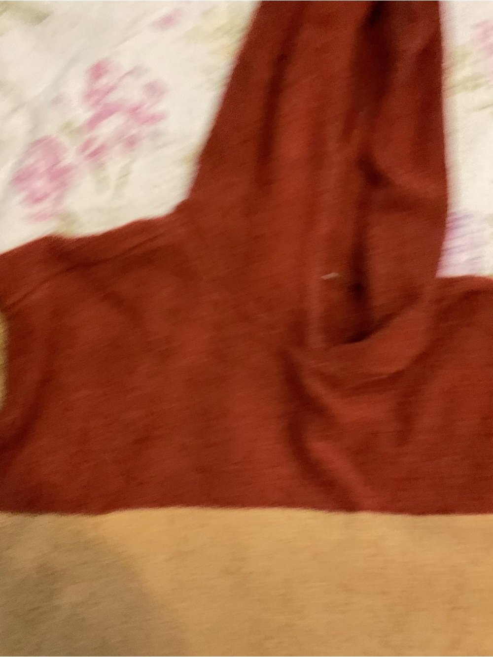 NWOT Lands' End Rust Red Striped Hooded Pullover - Picture 5 of 7